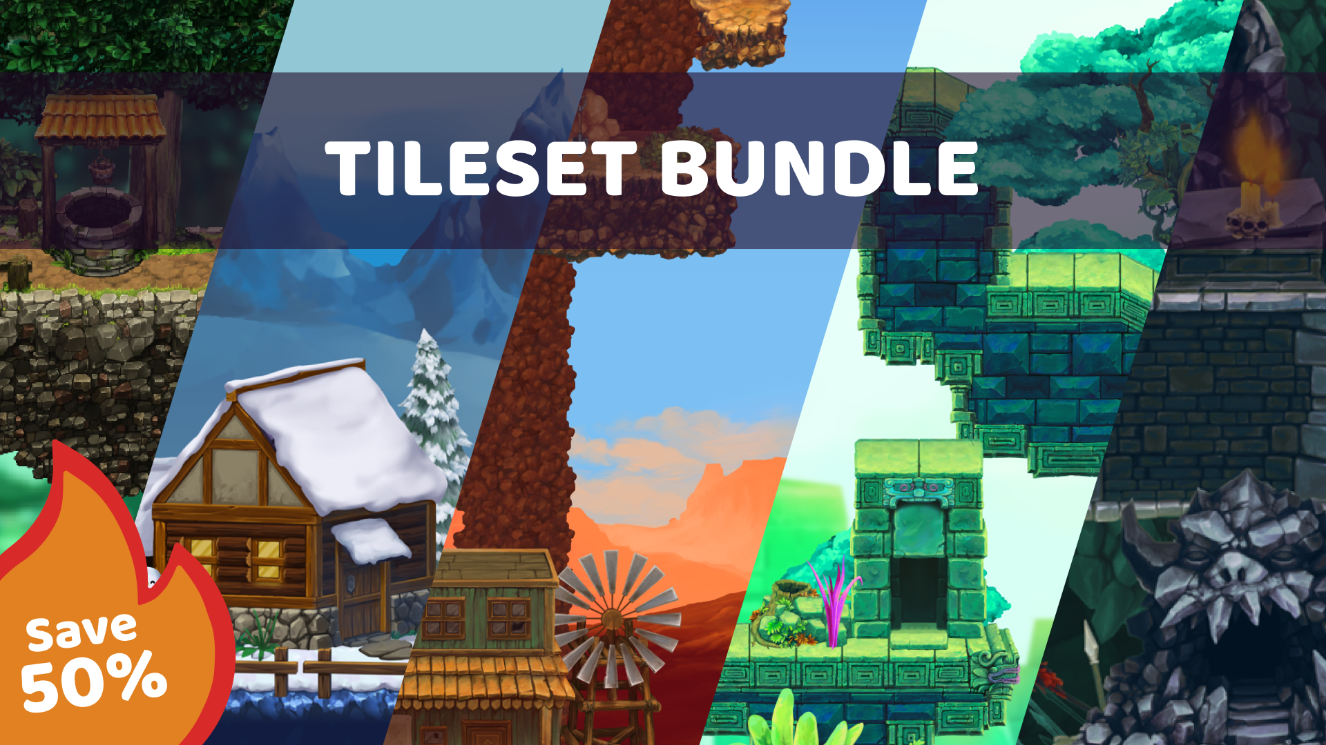 Adventure Platformer Tileset Bundle | Fab