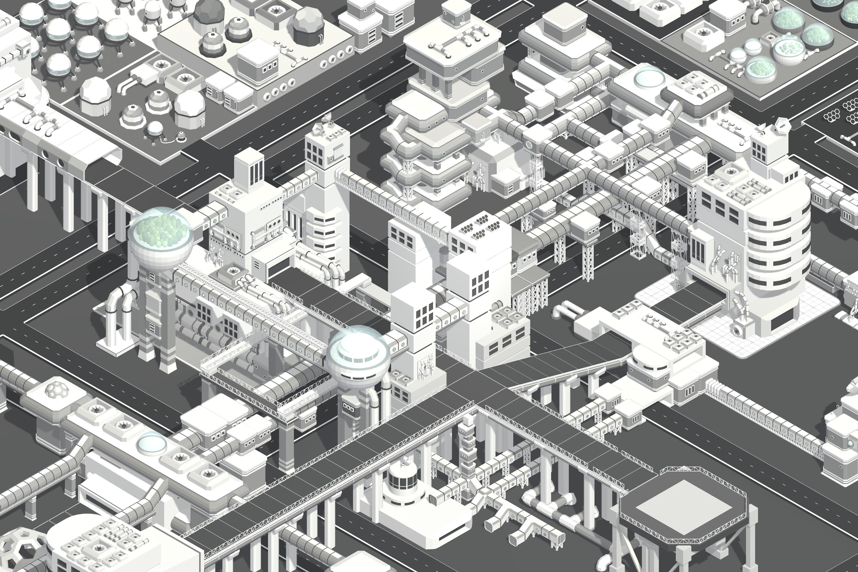 SCIFI STATION Vol.1 - Stylized Low Poly 3D Art Asset Pack | Fab