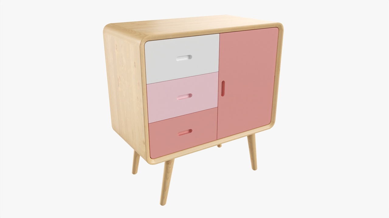 Media 1 for listing Wooden Cabinet With Drawers 01