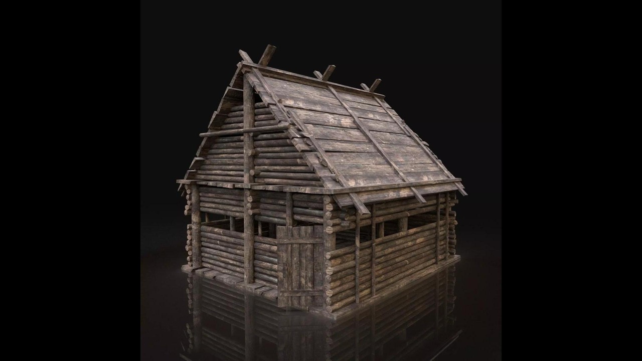 Media 1 for listing Medieval Forest Log Cabin - Enterable Game-Ready Hut