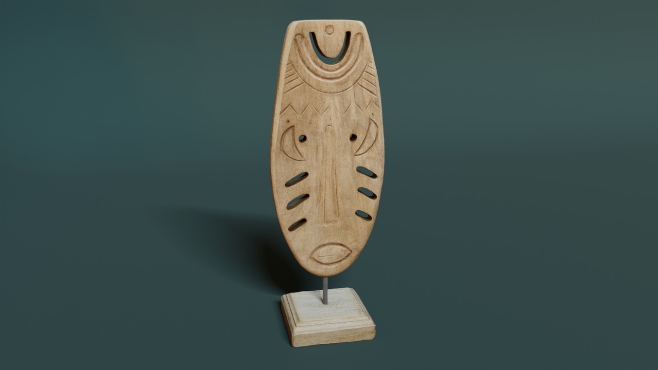 Media 1 for listing African Wooden Mask Sculpture
