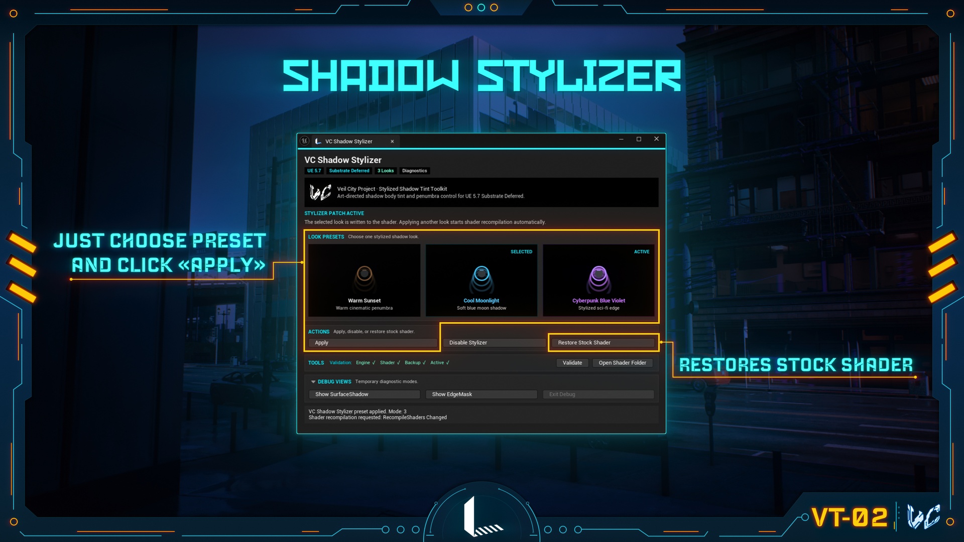Media 1 for listing VC Shadow Stylizer - [Veil Tool]