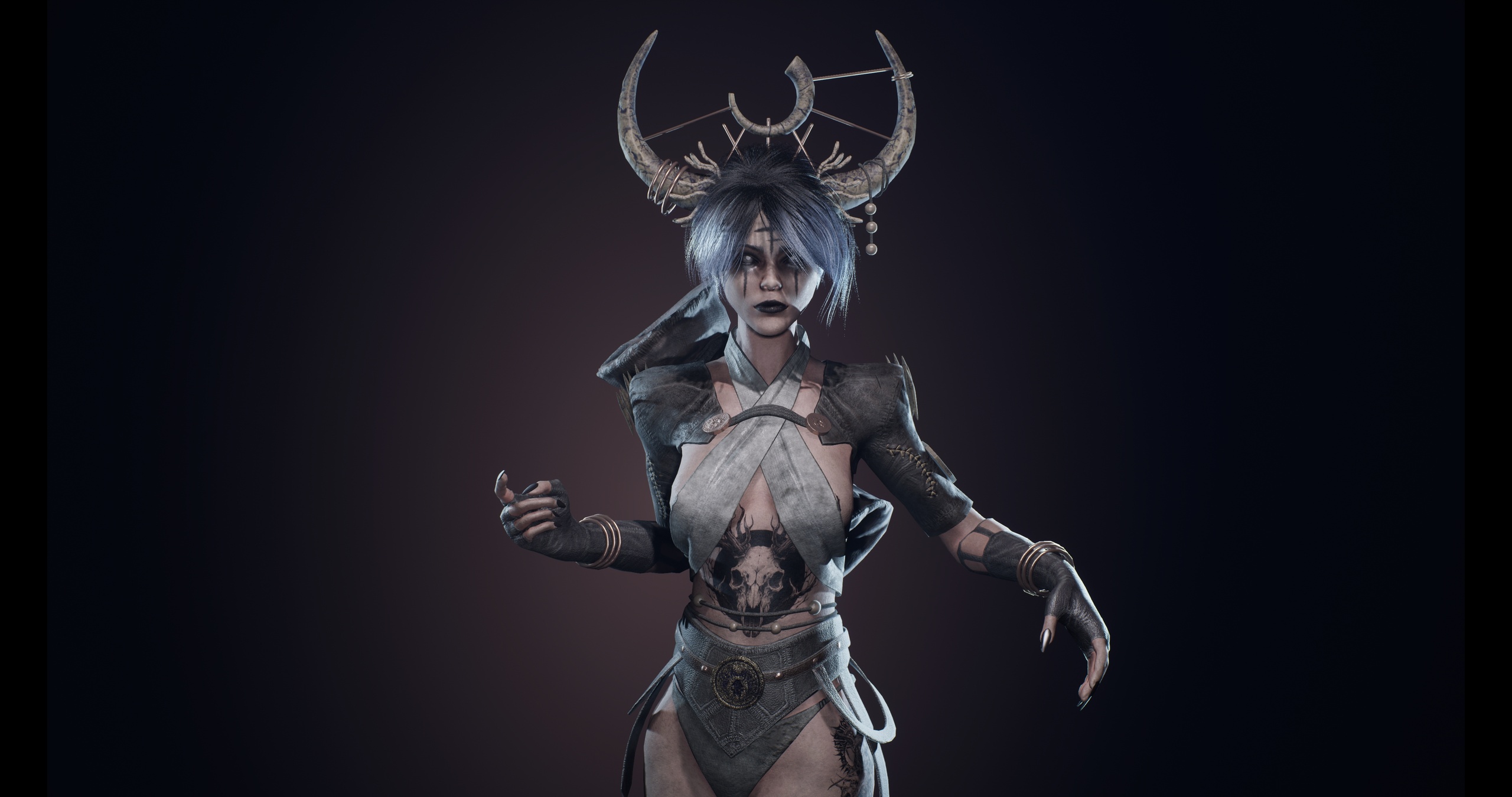 Media 1 for listing Witch Girl Game Ready Asset | Rigged for Unreal Engine 5