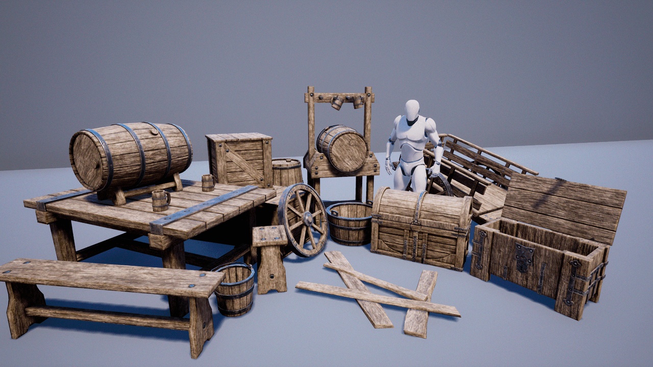 Media 1 for listing Medieval Furniture Pack