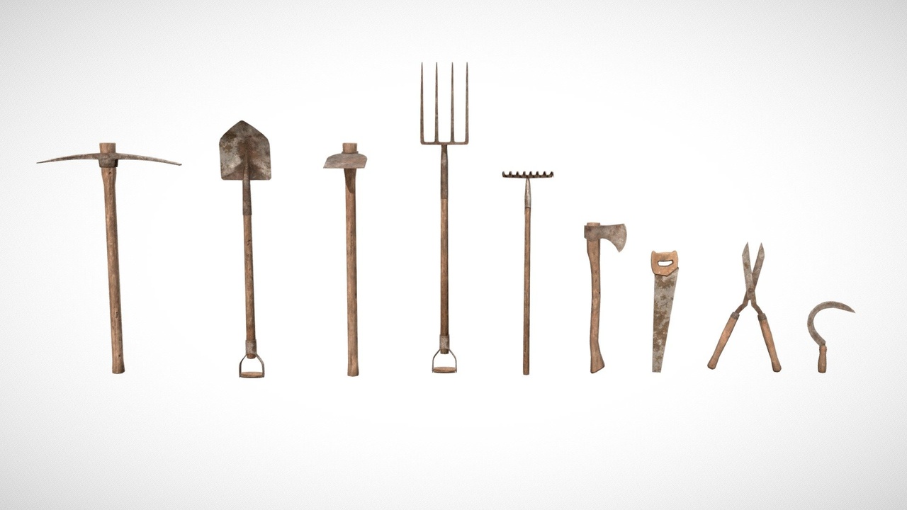 Media 1 for listing Old Farm Garden Tools Collection