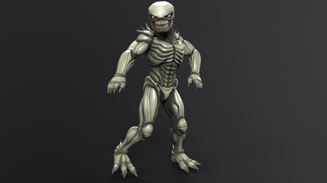 Media 1 for listing Alien Monster – Sci-Fi Enemy Character (Rigged, Low Poly)