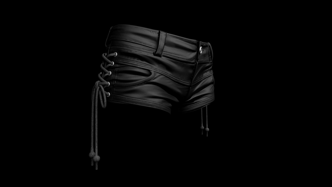 Media 1 for listing Lace Up Fancy Shorts - Metahuman Compatible