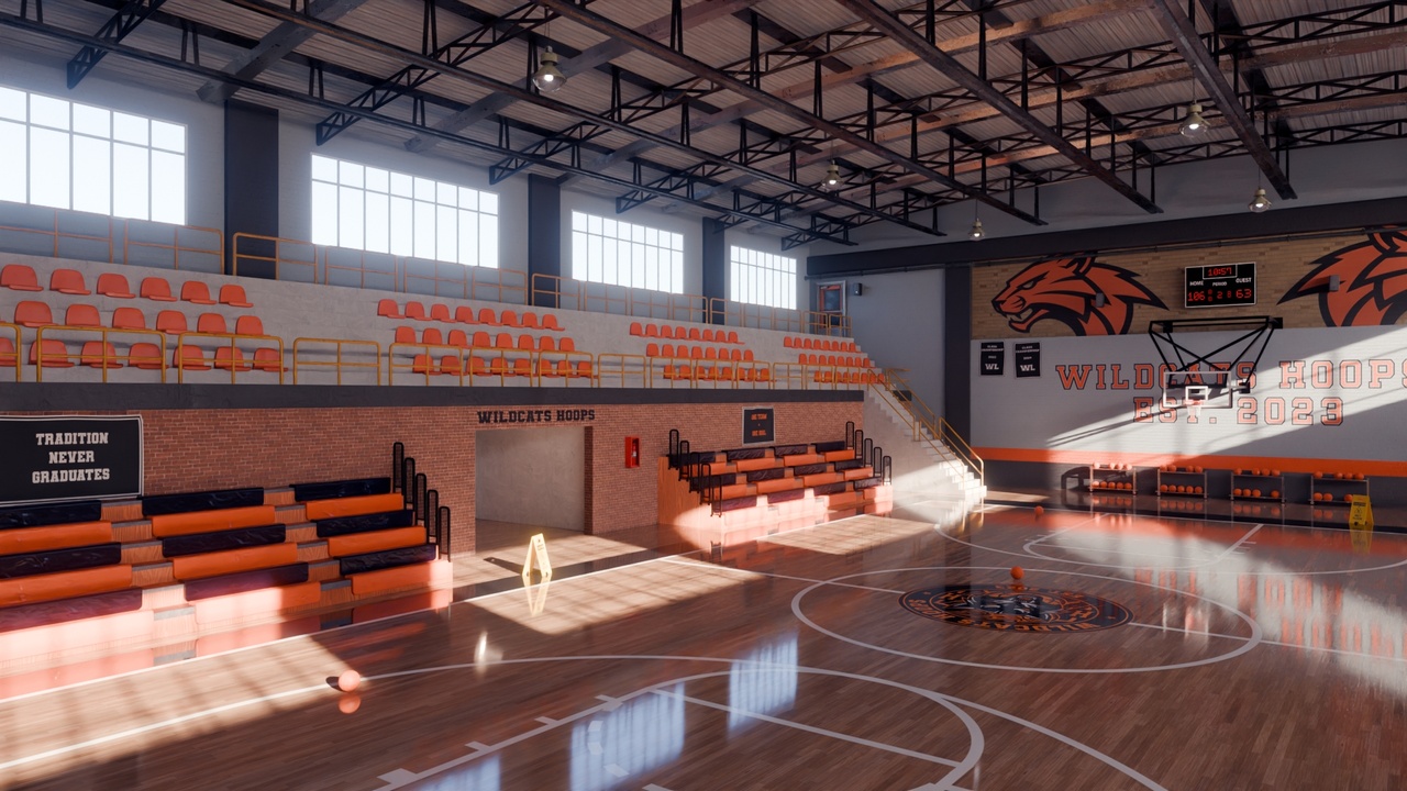 Media 1 for listing School Basketball Gym - Blender Scene