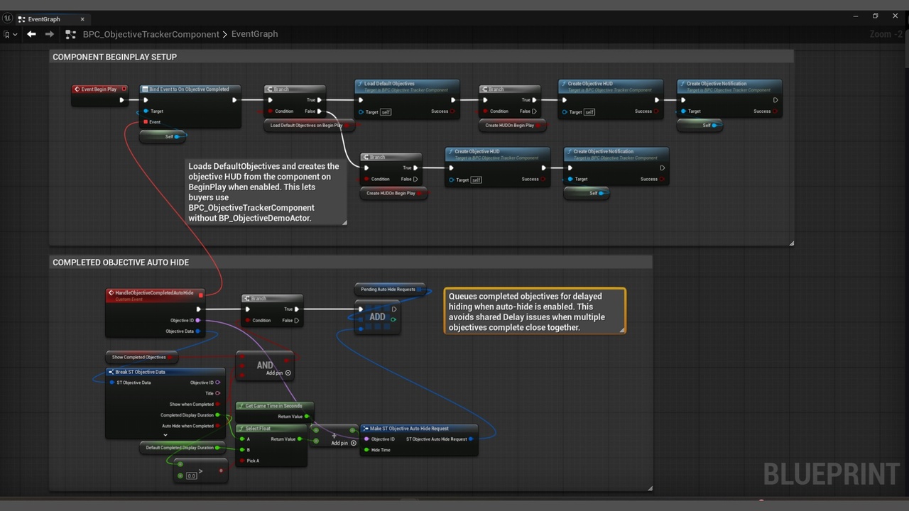 Media 1 for listing Objective Tracker System Lite - Blueprint HUD Objective Manager