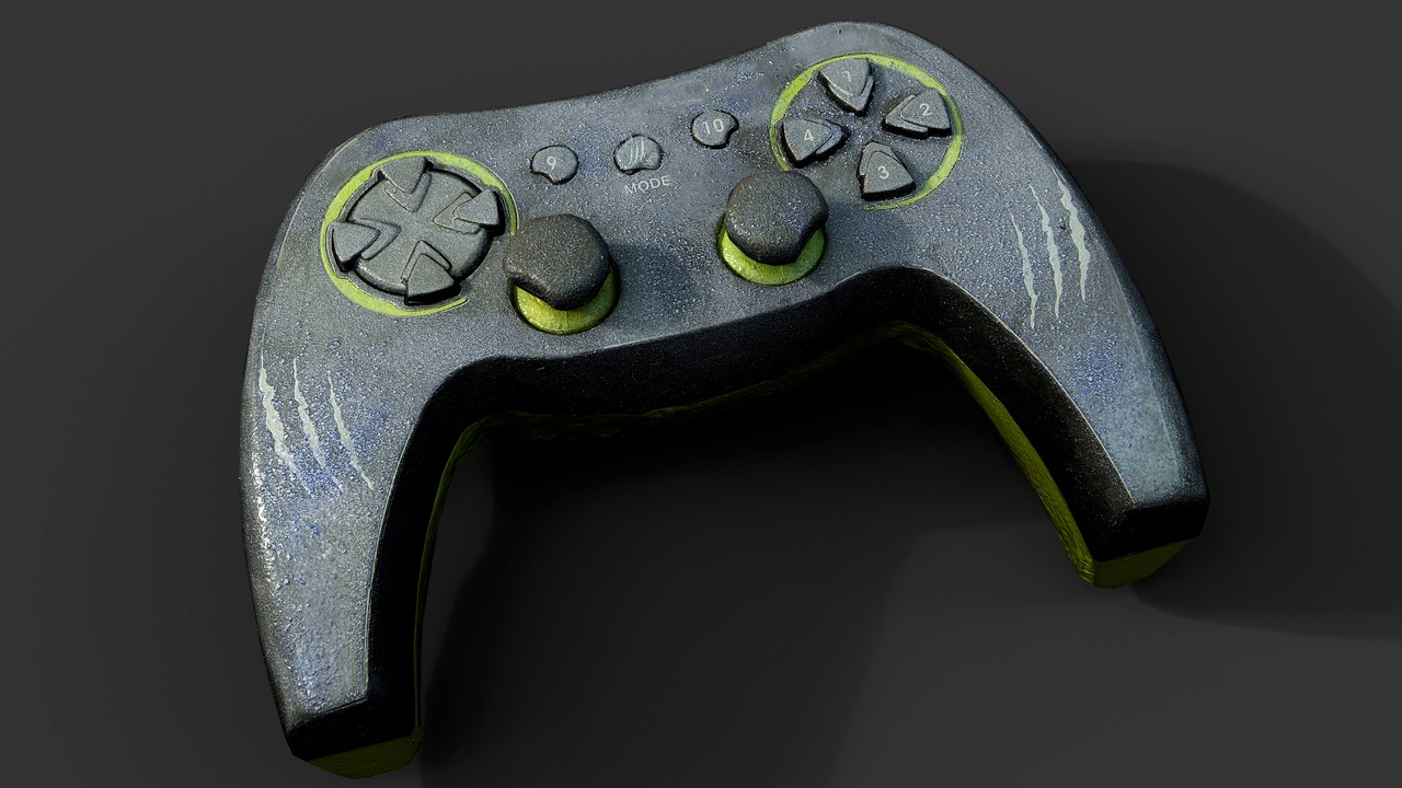 Media 1 for listing gaming controller abandoned dusty electronics PBR photogrammetry