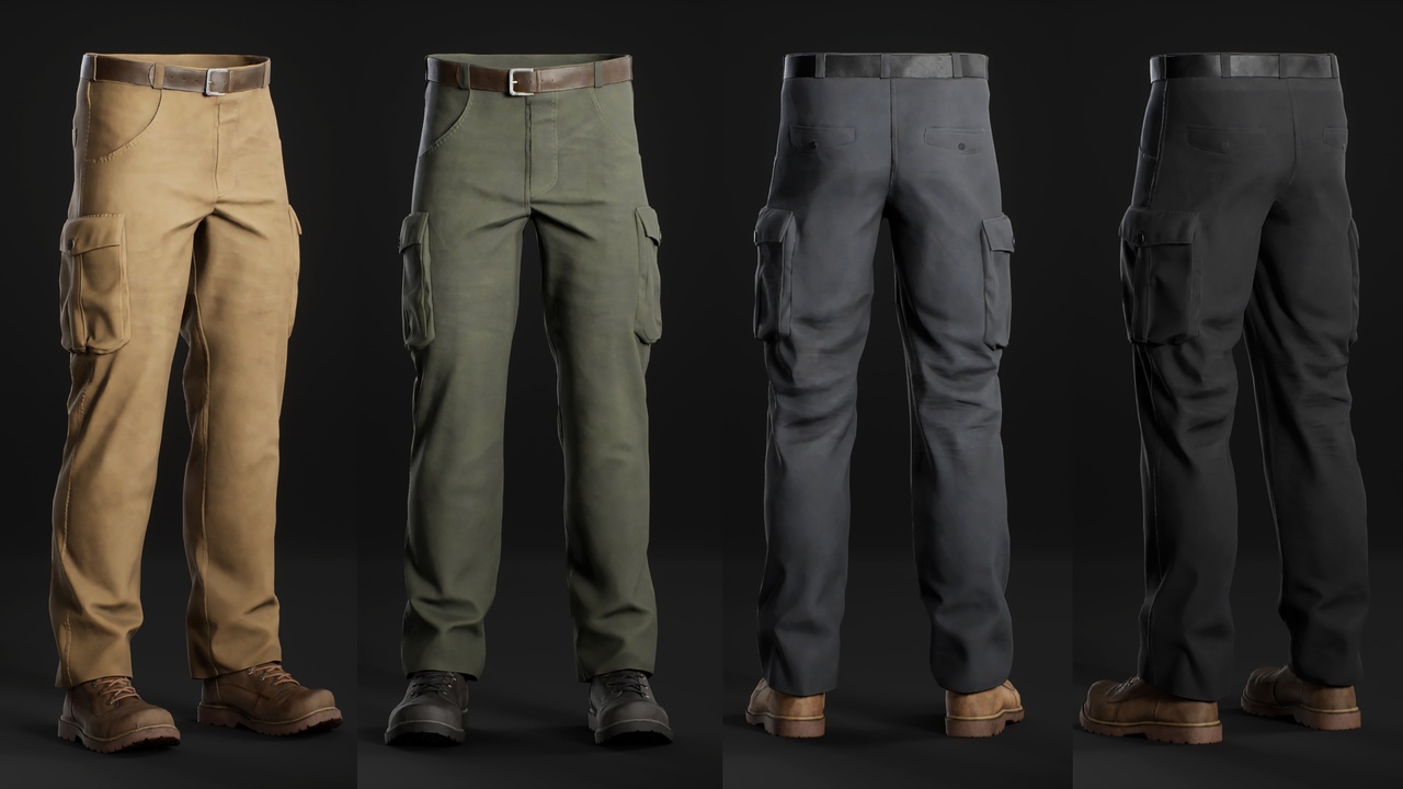 Media 1 for listing Pants Cargo Straight - Metahuman