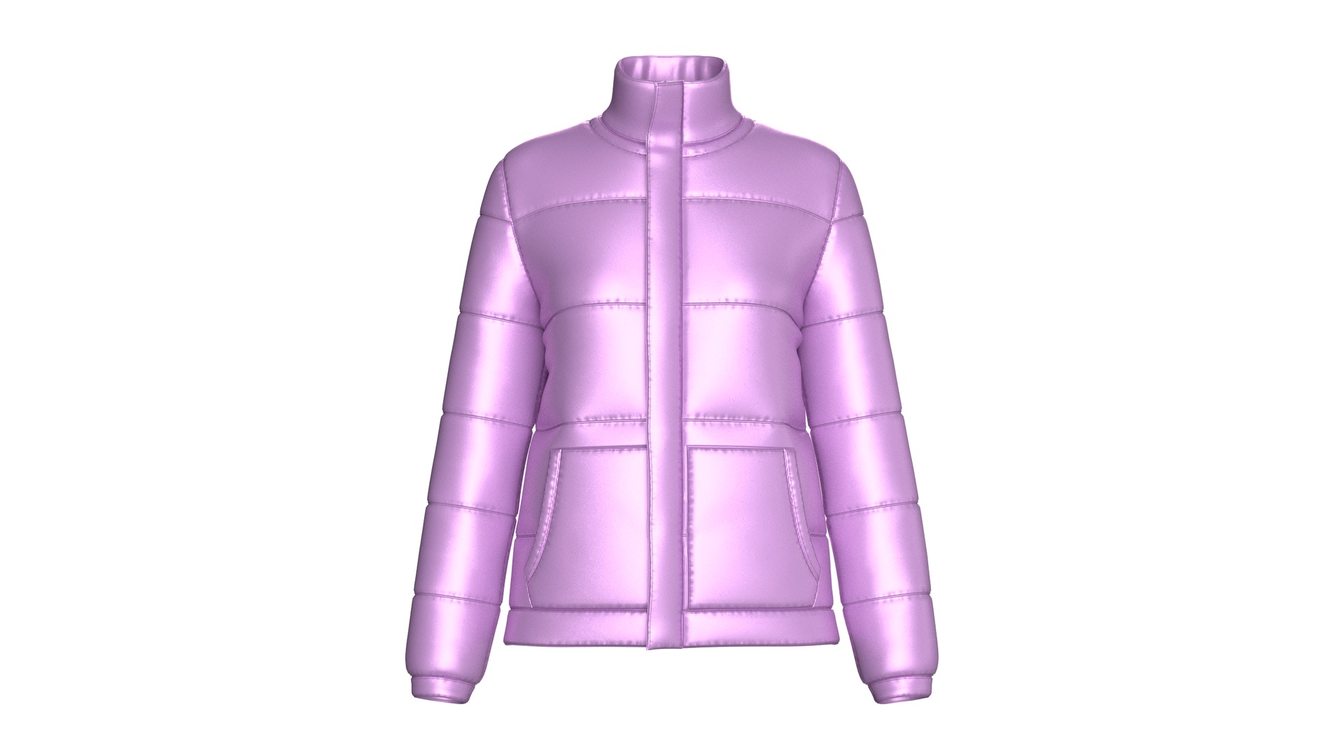 Media 1 for listing Girls Stand Collar Puffer Jacket | High Poly
