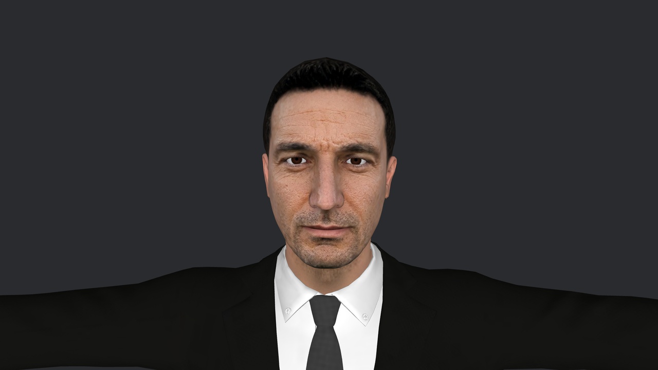 Media 1 for listing Lionel Scaloni Hyper Realistic Full Body Fully Rigged 3D Character