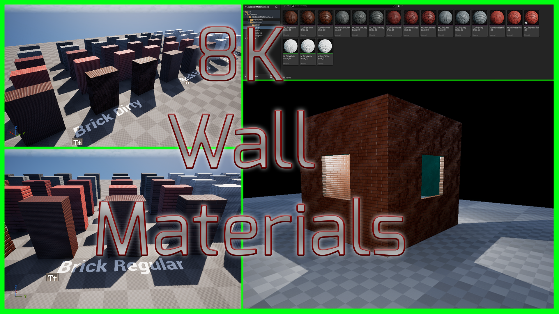 8K PBR Brick Material Pack | Fab