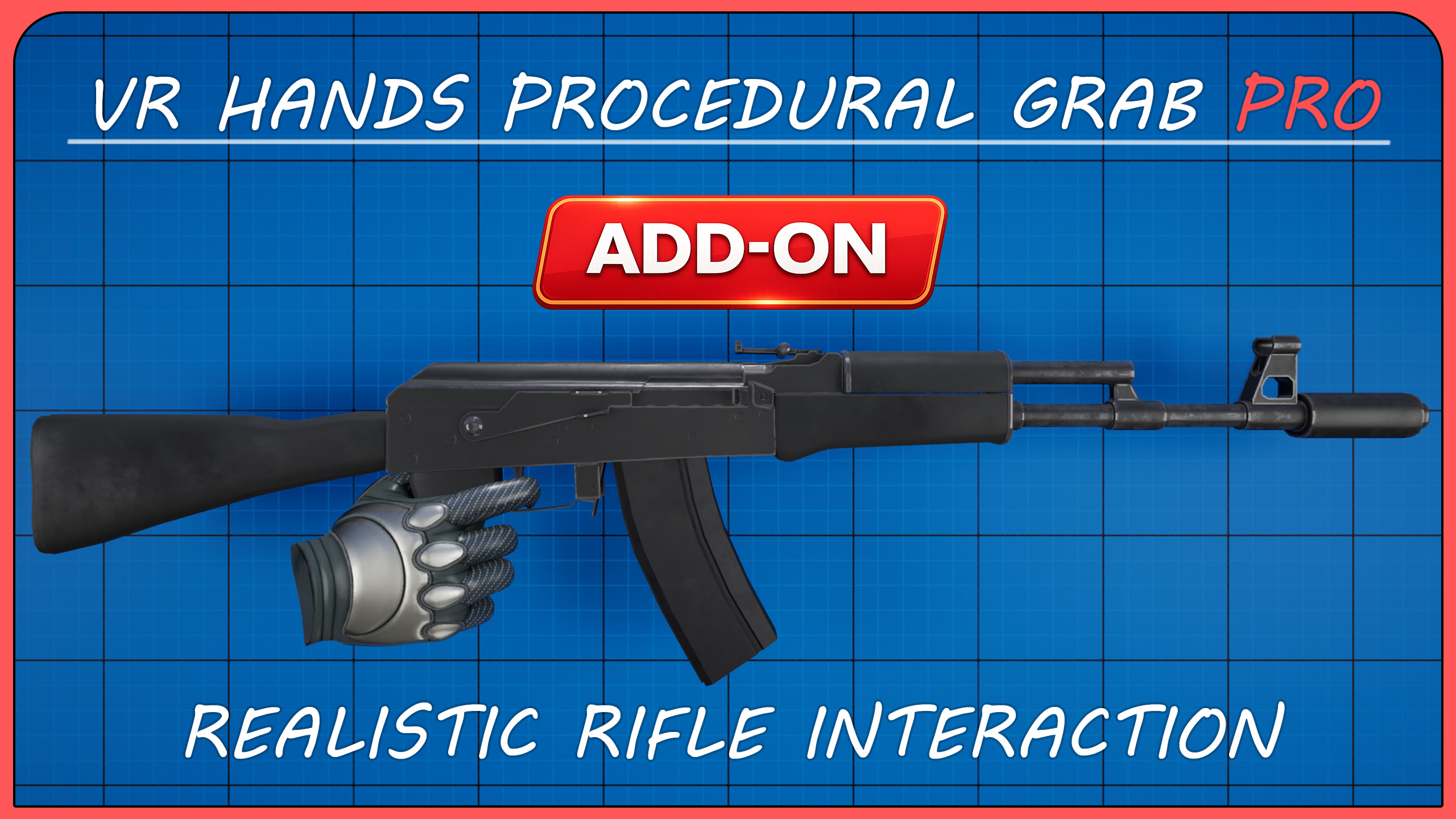 VR Hands Procedural Grab Pro: VR74 Rifle Add-On | Fab
