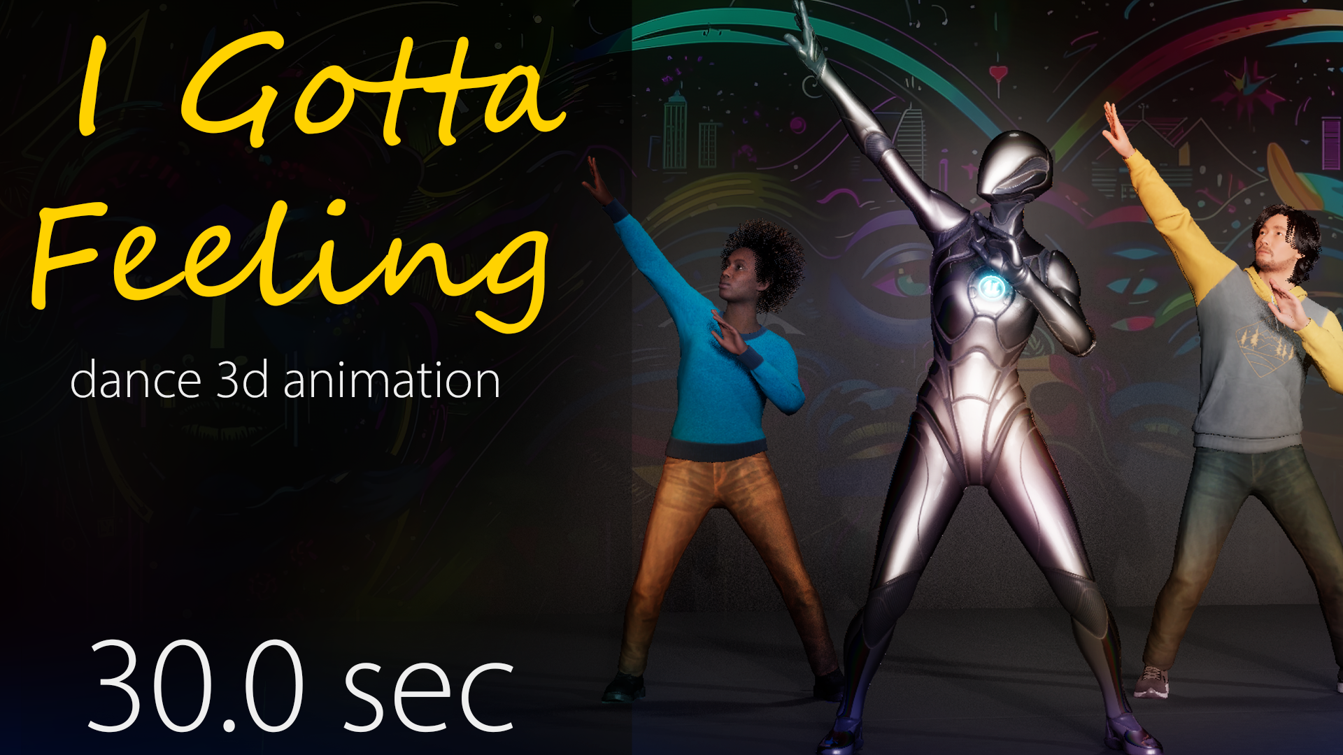 Feel Animation dance: I Gotta Feeling - animation loop (130bpm). FBX + UE files ...