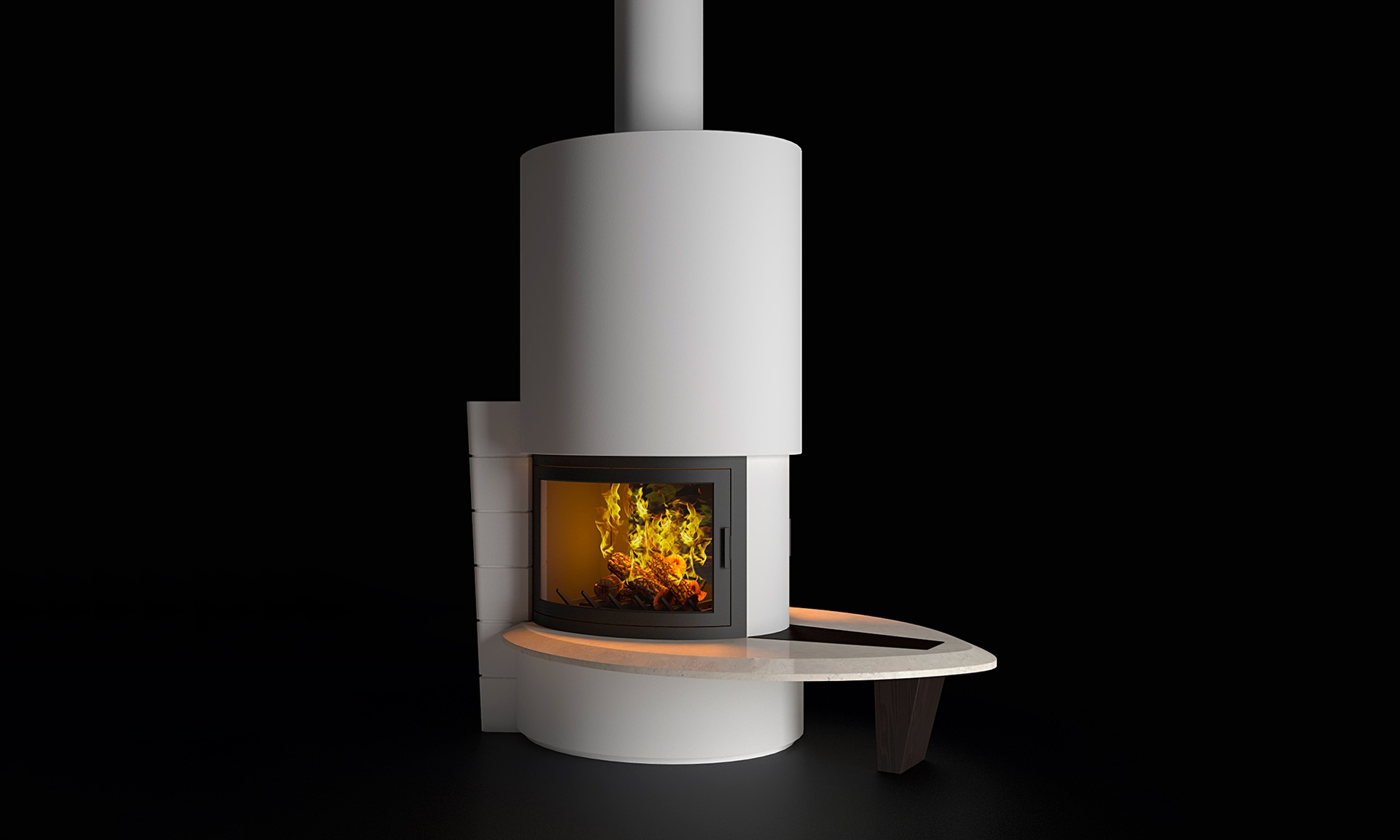 Media 1 for listing Modern Freestanding Fireplace Contemporary Design
