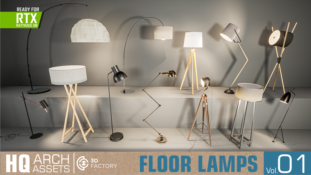 HQ Floor Lamps Vol. 1 제품 등록을 위한 미디어 1개