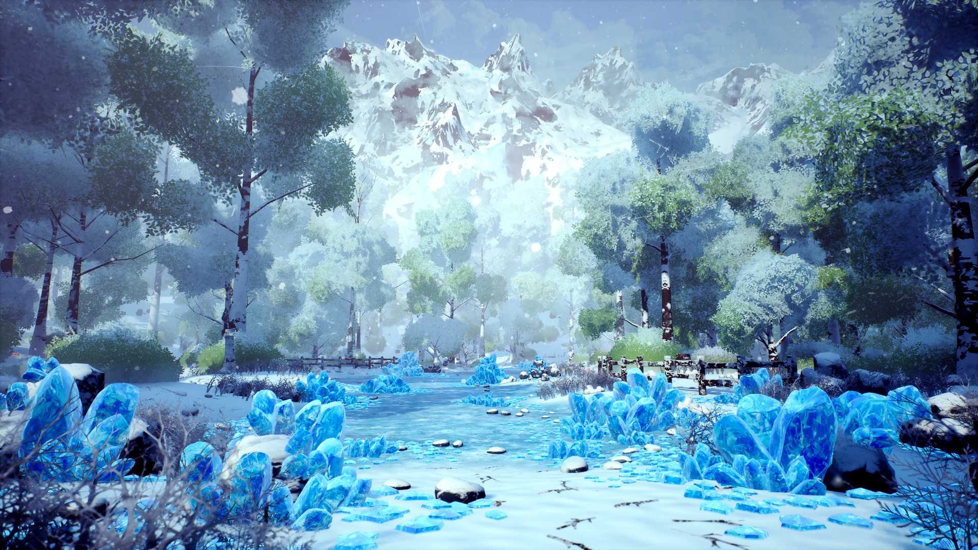 Media 1 for listing Winter Forest - Low Poly Stylized Environment