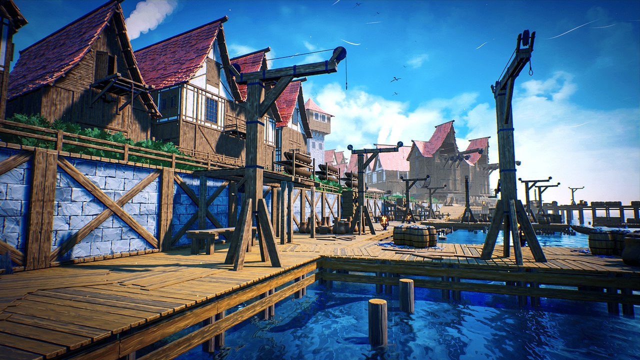 商品 Modular Medieval Docks / Harbor (Medieval Town, Stylized Town, Town, City) 的媒体 1