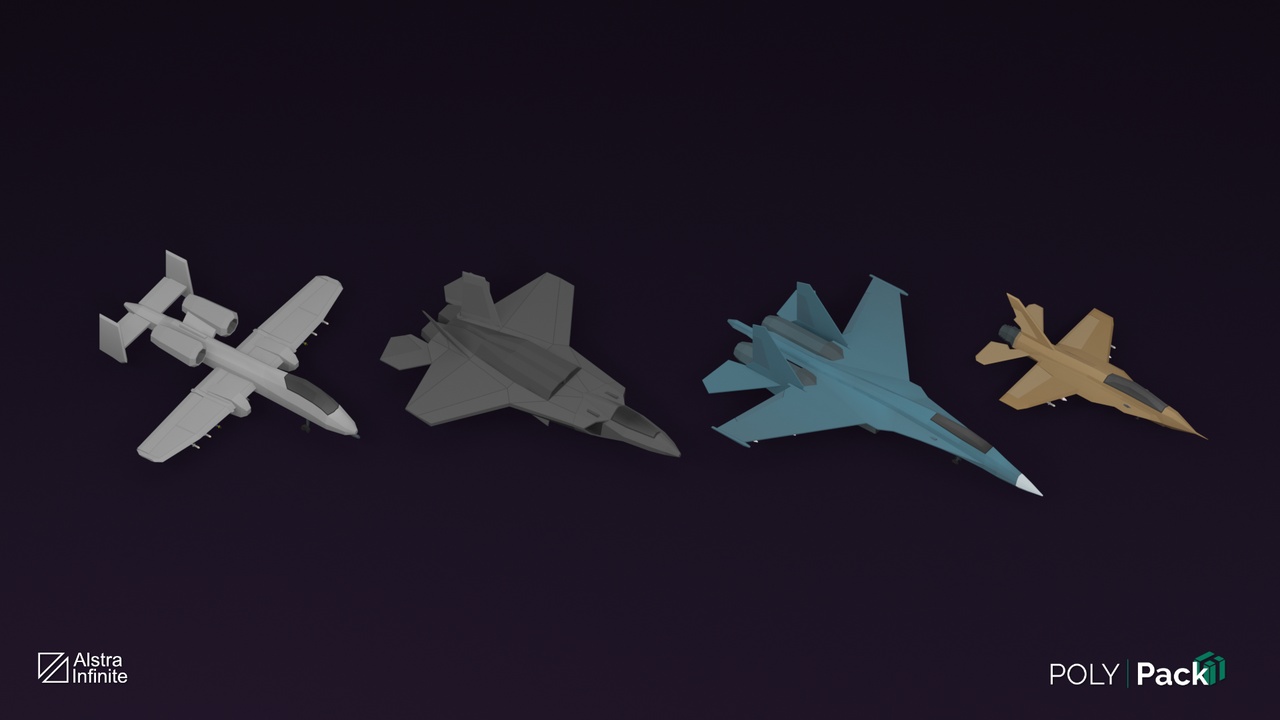 Media 1 for listing RTS Military Planes - PolyPack - Low Poly Assets