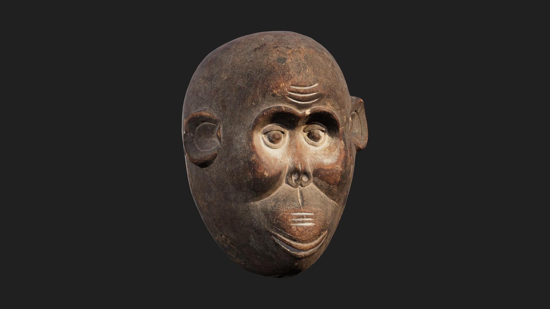 Ritual Mask Wood Worn 01 | Fab