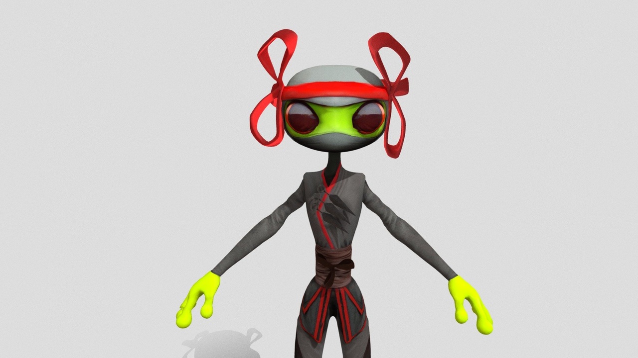Media 1 for listing Frog Ninja - FREE character - RIG - IA Test
