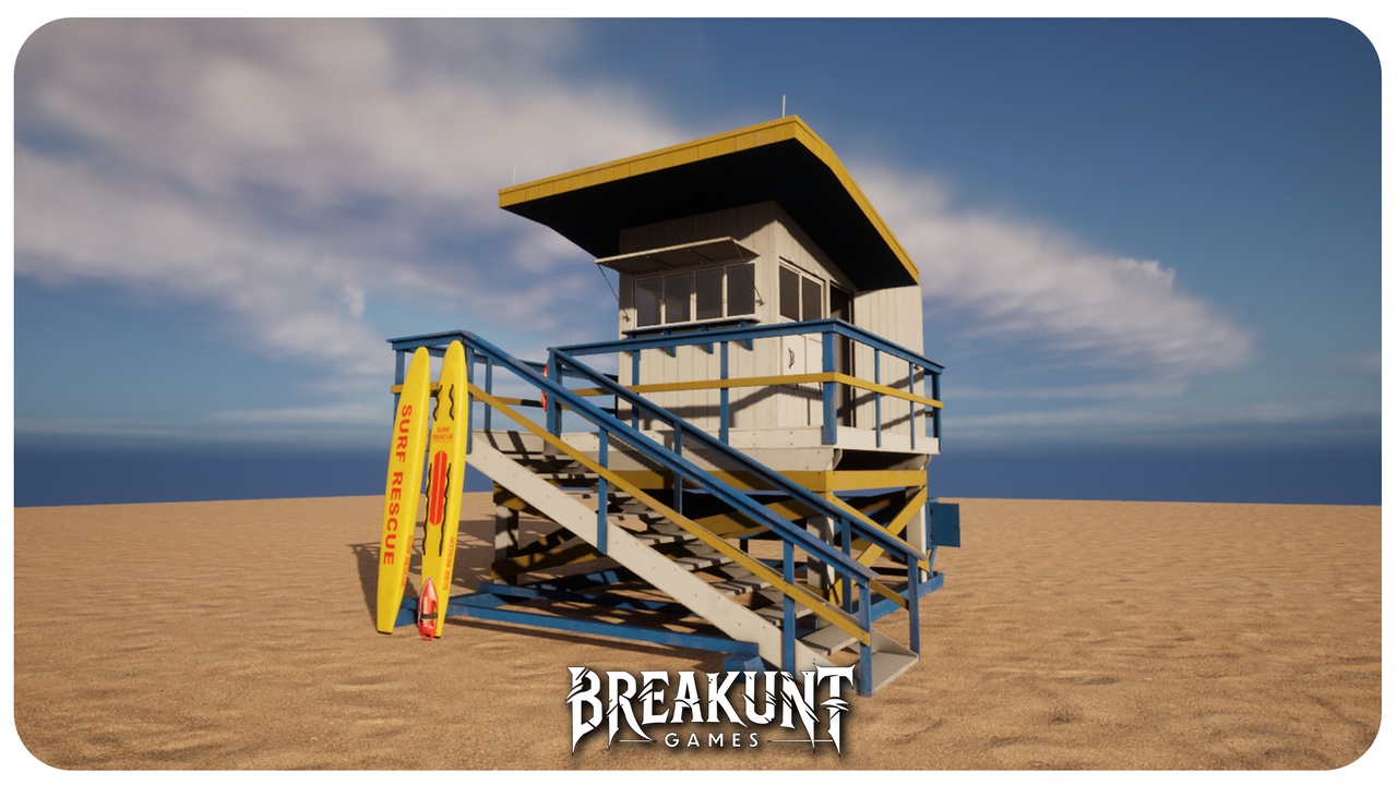 Lifeguard's station (Beach, Miami, Rescue, Modular, Blueprint, Customizable) 제품 등록을 위한 미디어 1개
