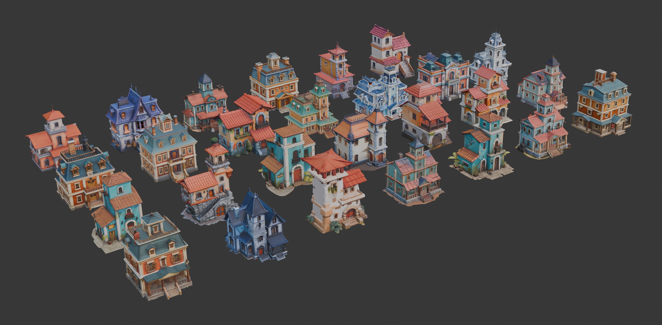 Media 1 for listing Stylized Architecture Set