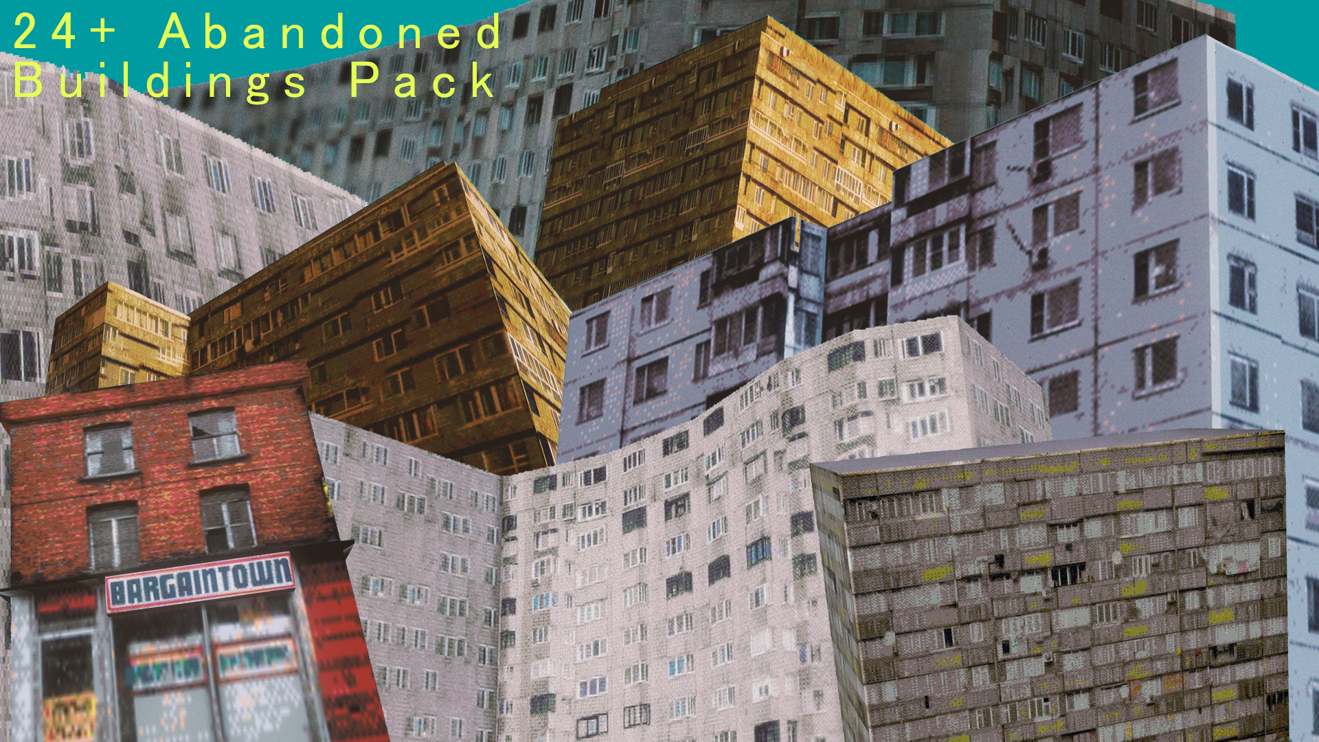24+ Abandoned Buildings Pack | Fab