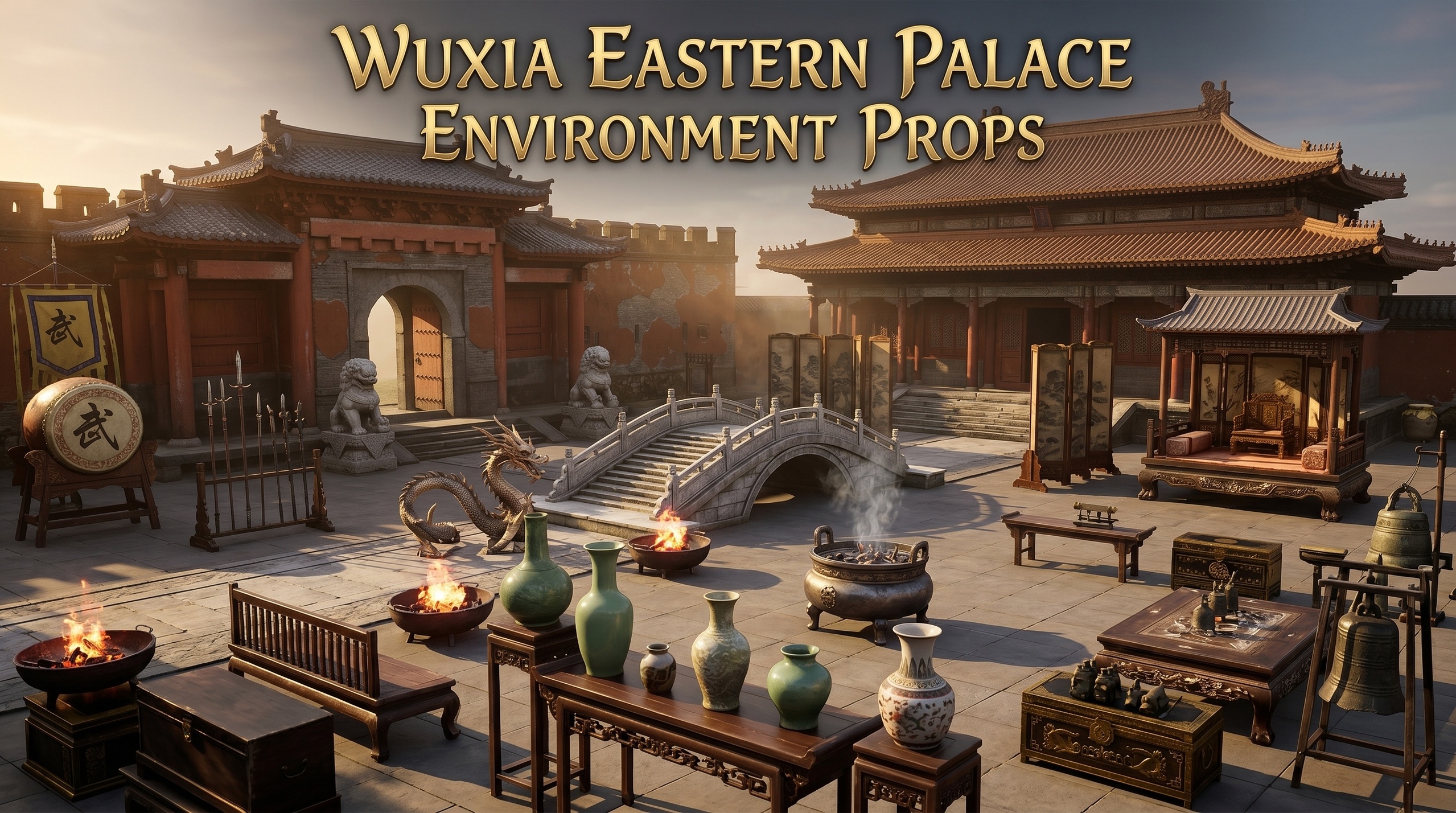 Wuxia Eastern Palace Environment Props 제품 등록을 위한 미디어 1개