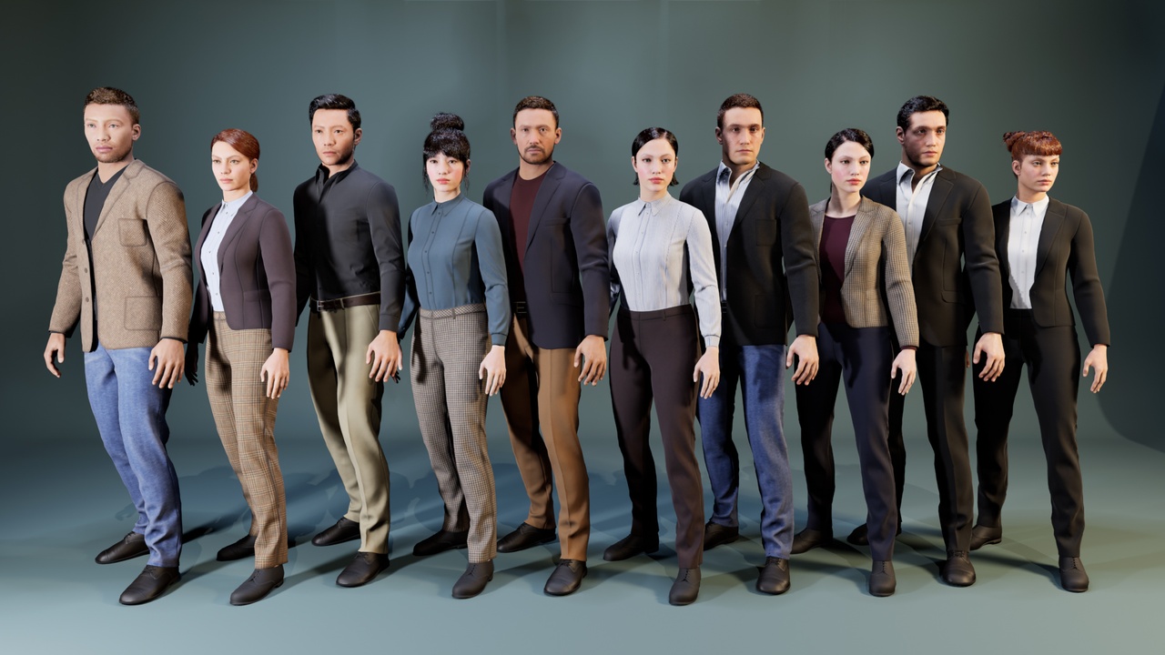 Modular Formal Clothing (Metahuman clothing) 제품 등록을 위한 미디어 1개