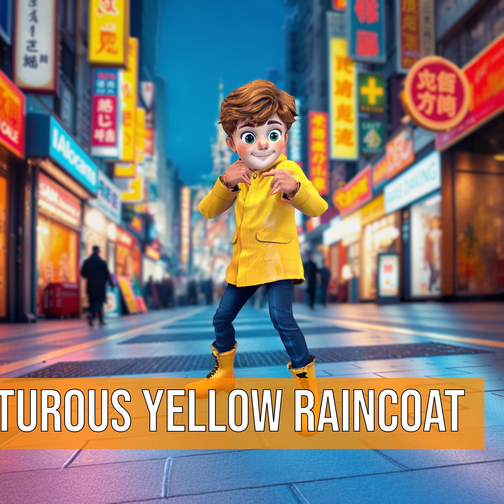 Adventurous Yellow Raincoat model pack | Fab