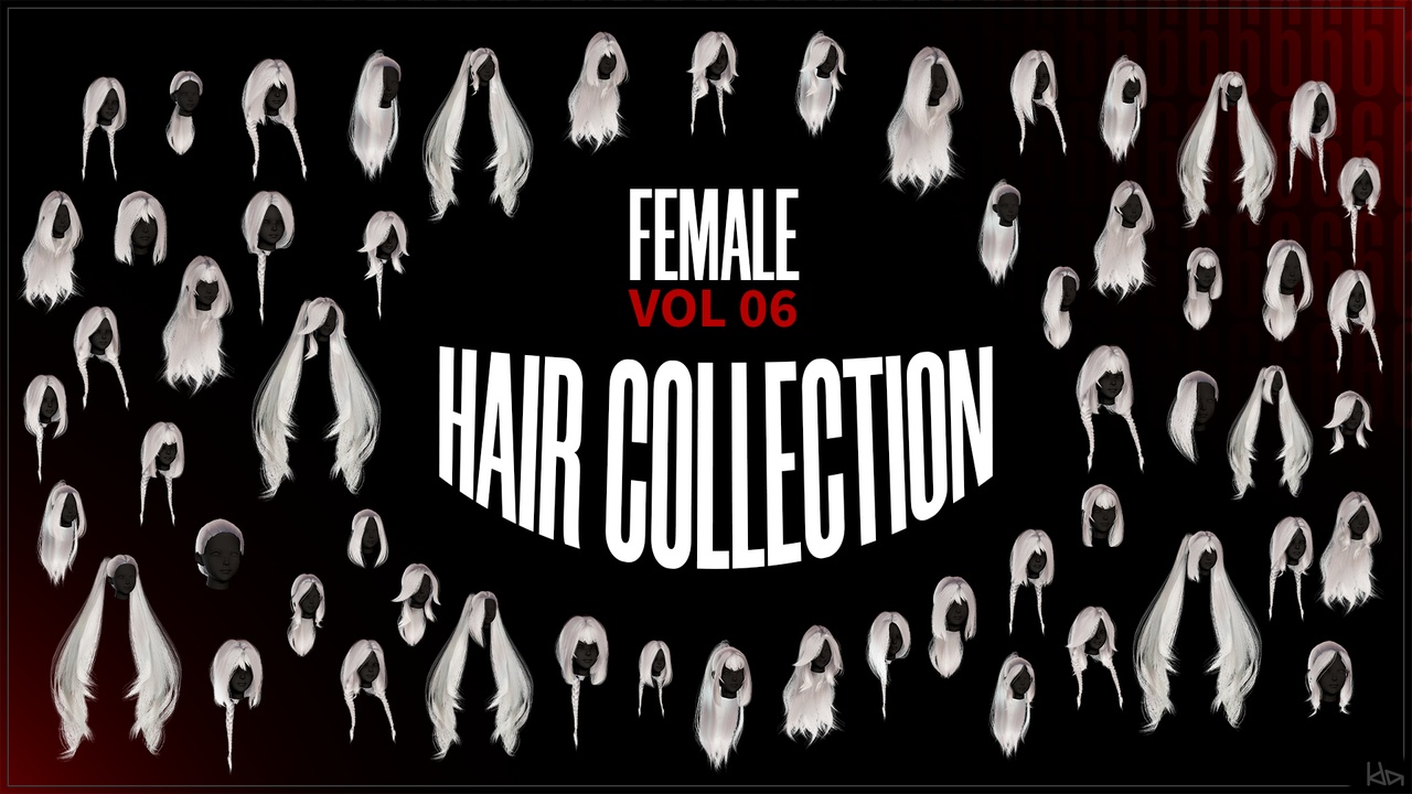 Media 1 for listing Female Hair Collection - Hair Pack 06