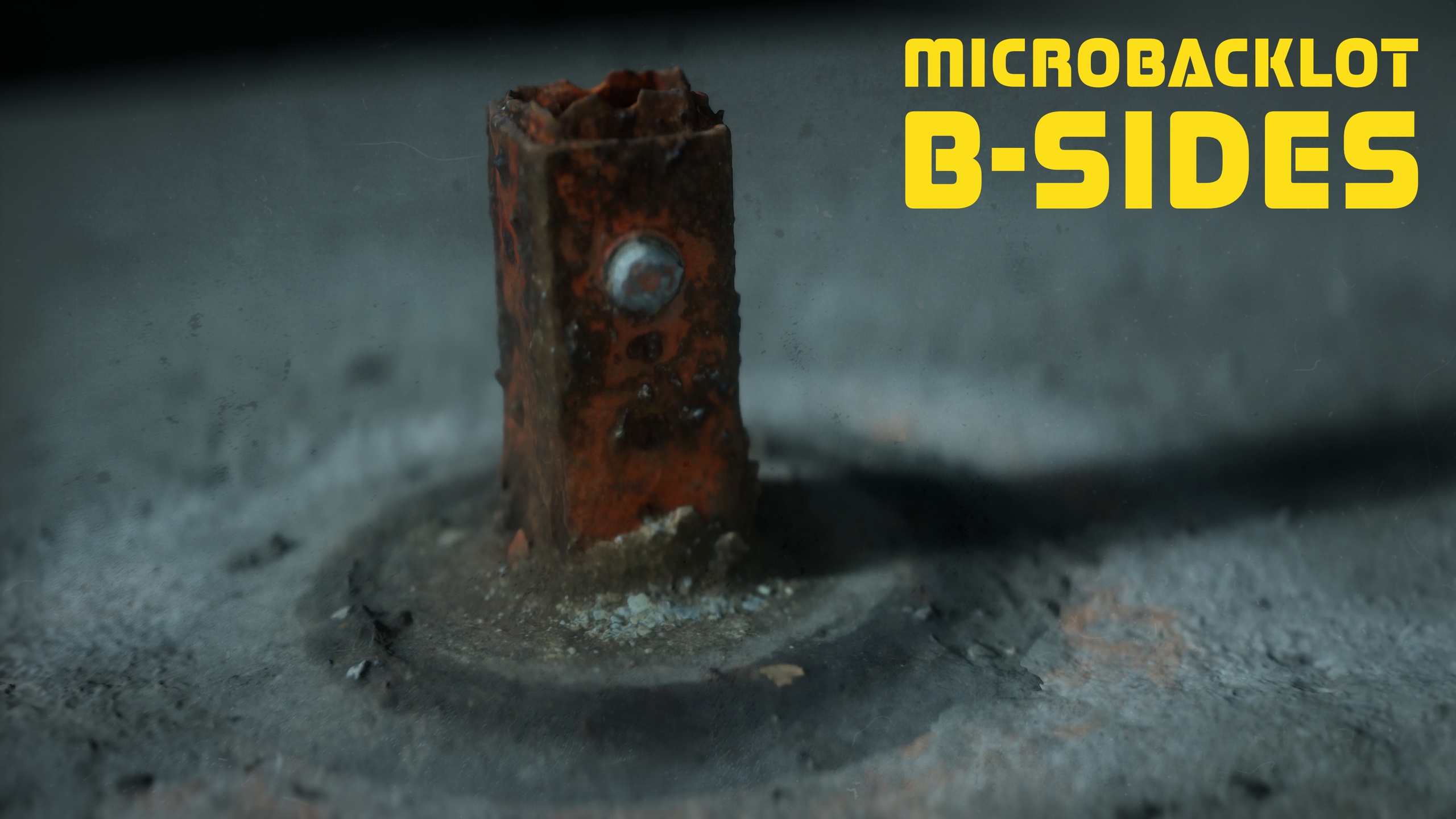 Media 1 for listing MICROBACKLOT | B-SIDES // Rusty Busted Sign Post Nub - 3 Mounting Base Options