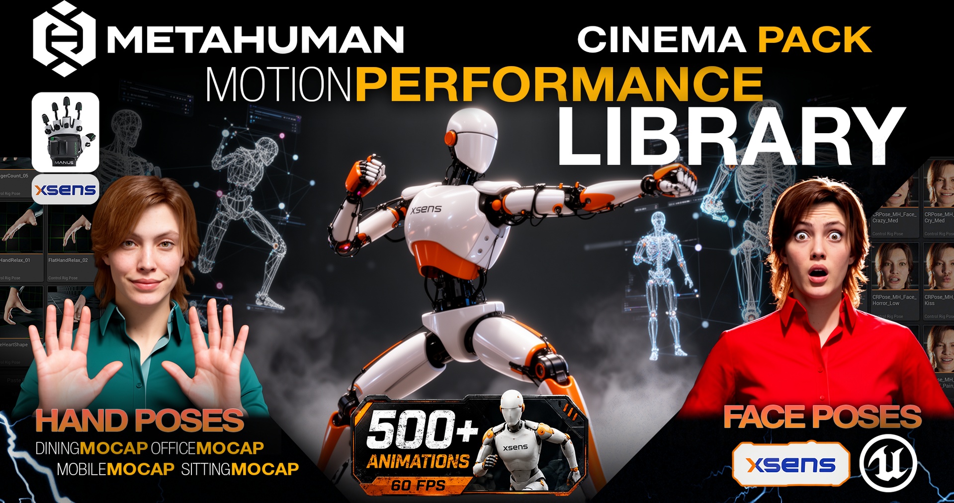 Media 1 for listing Metahuman Cinema Pack : Motion Performance Library