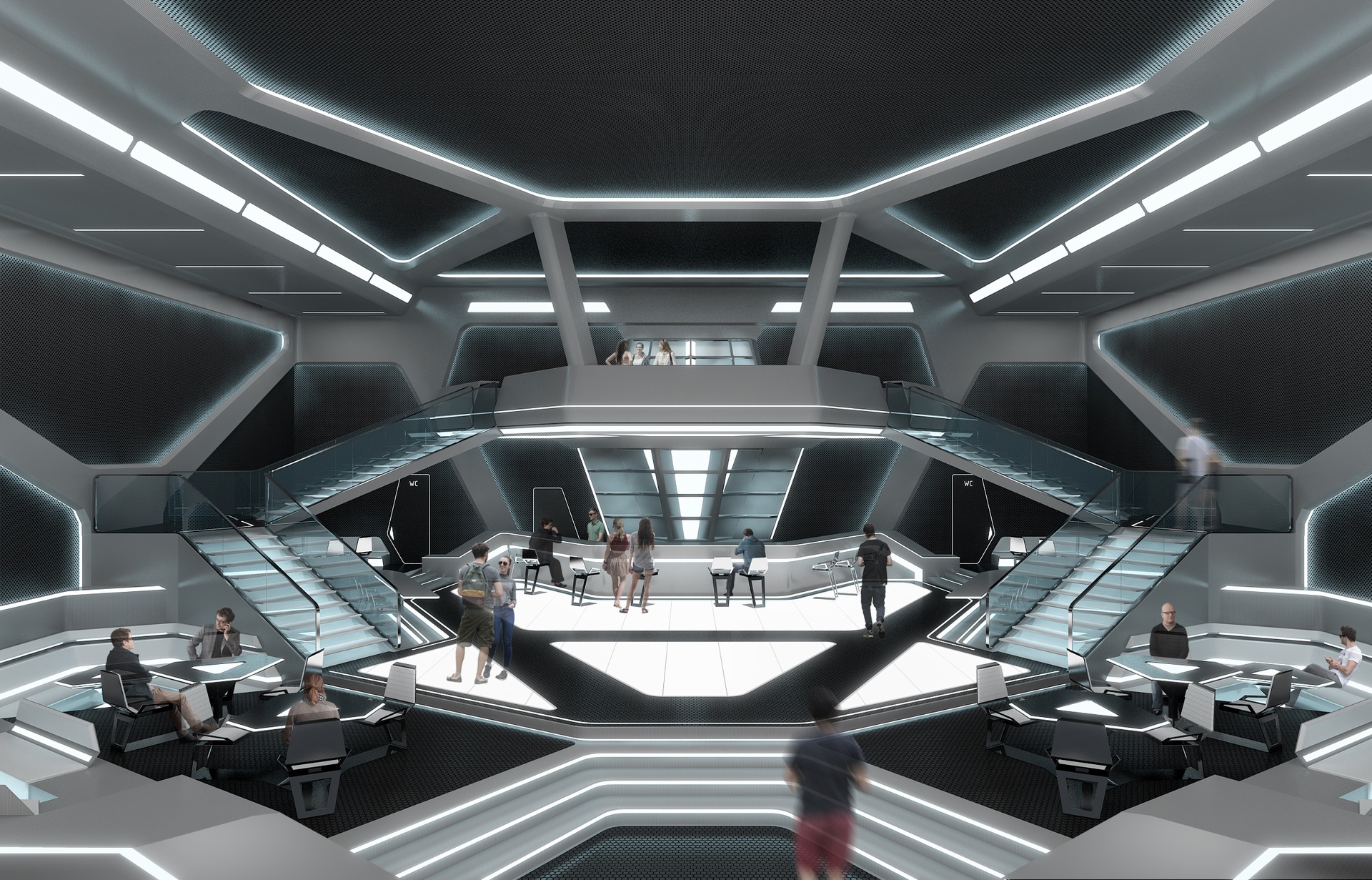 Media 1 for listing NEXUS BAR – Sci-Fi Interior Environment