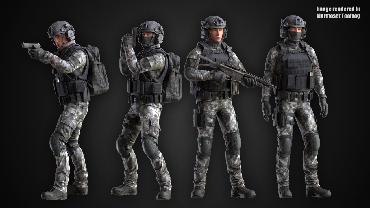 Media 1 for listing Military Soldier Khaki - Desert- Winter Skins