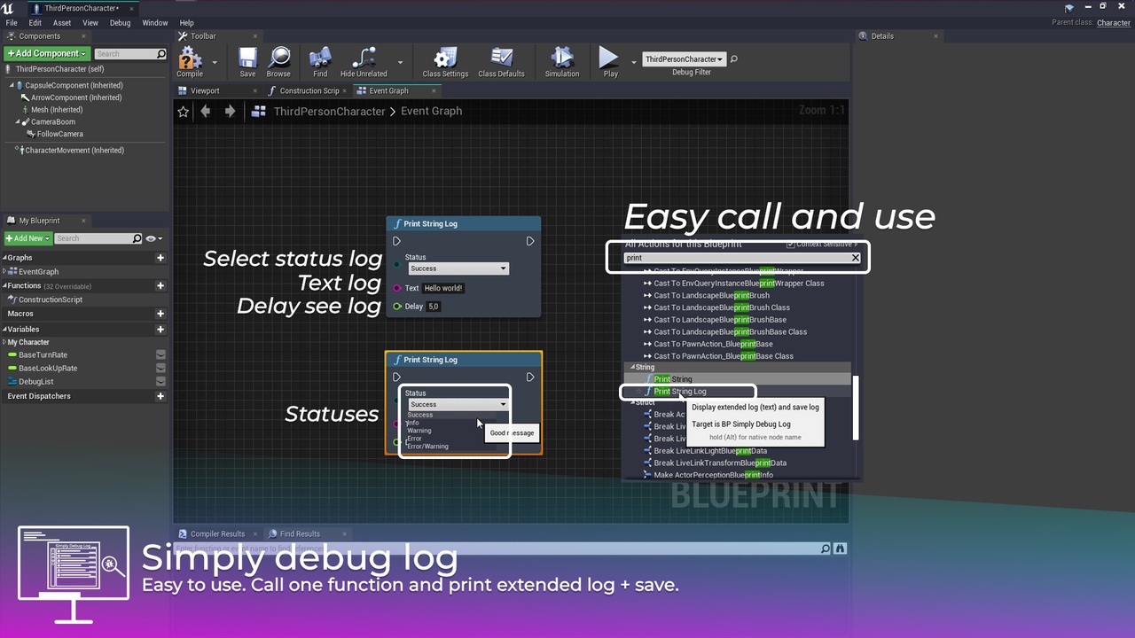 Media 1 for listing Simply debug log