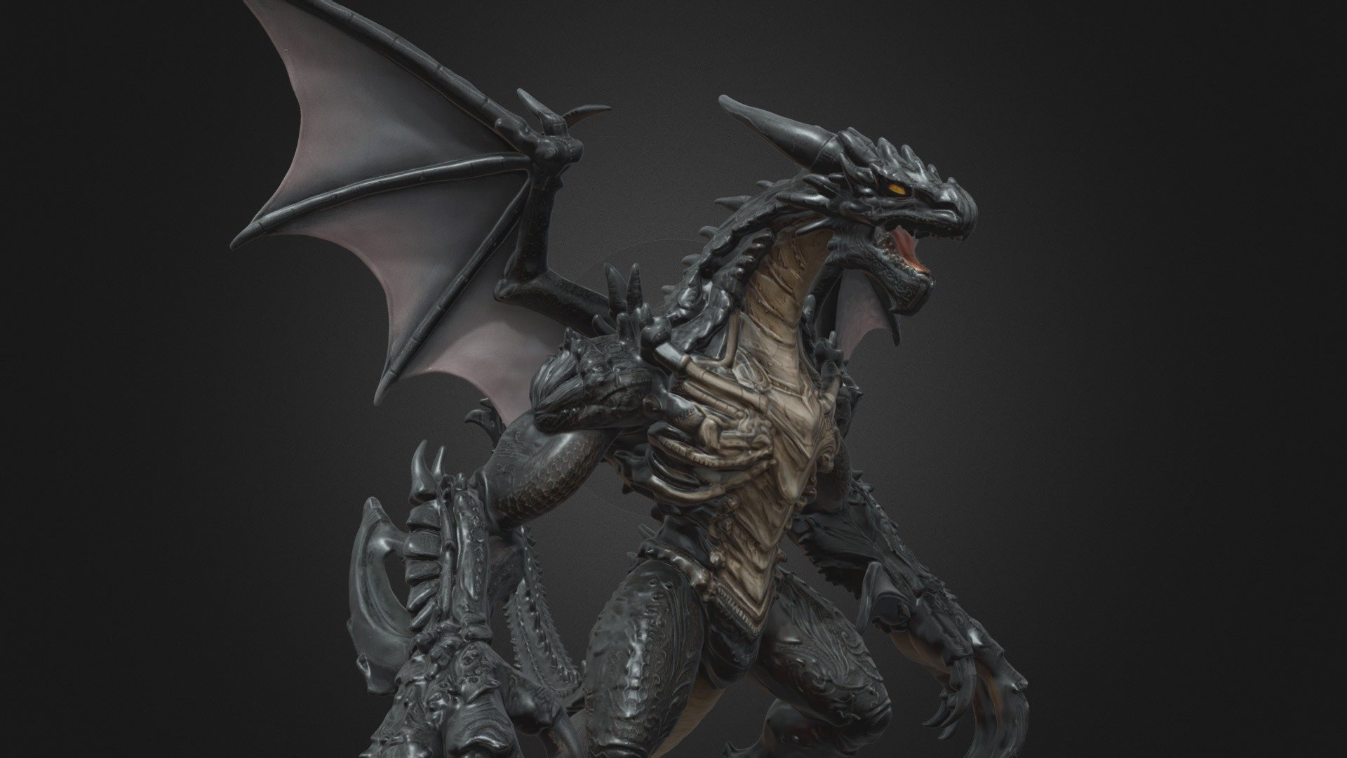 Giant Evil Demon Dragon detailed | Fab