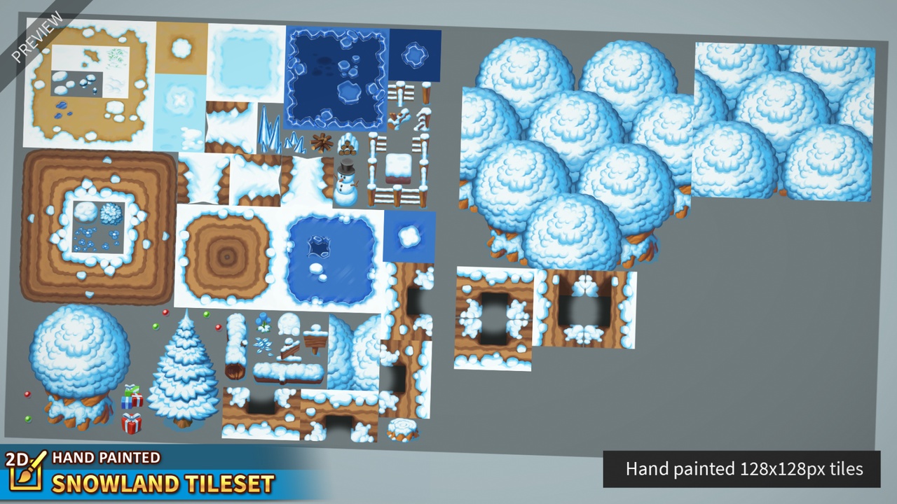 Media 1 for listing 2D Hand Painted - Snowland Tileset