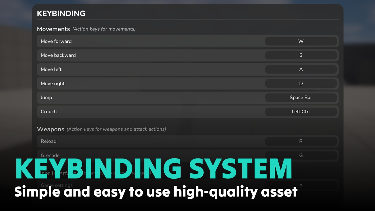 Media 1 for listing Keybinding System (Enhanced Input Settings)