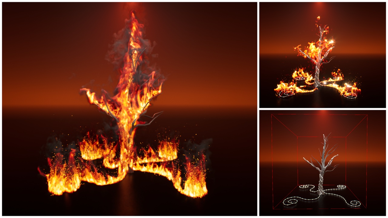 商品 Smoke and Fire Spline - Niagara Fluids 的媒体 1