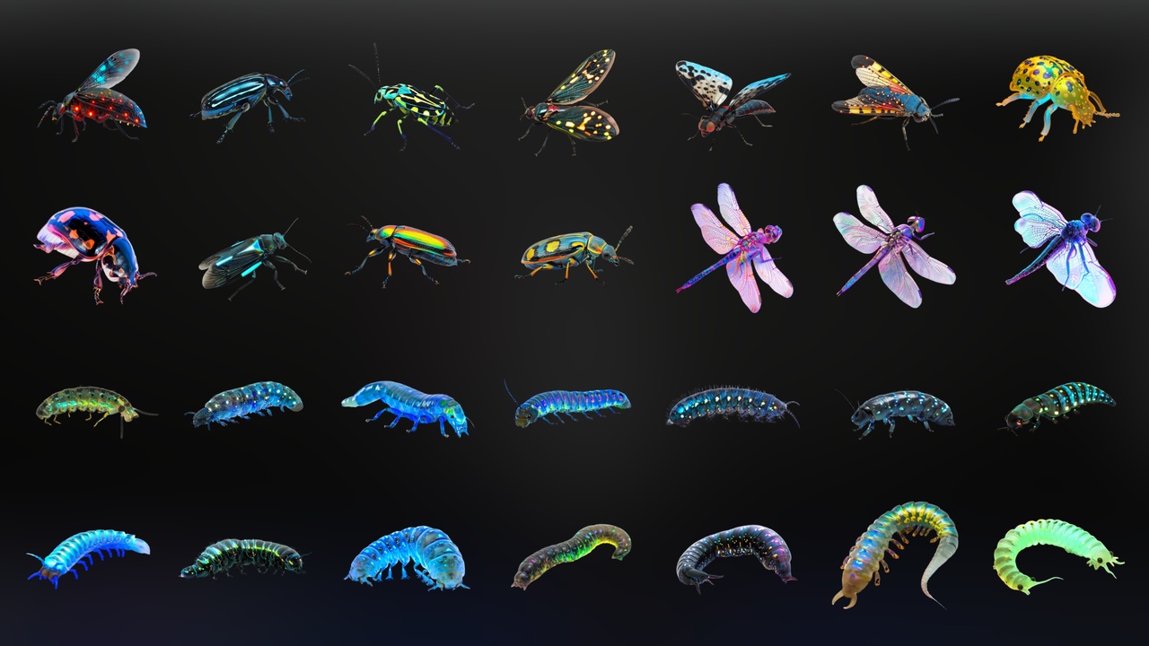 Media 1 for listing Fluorescent Insects - Icon Pack