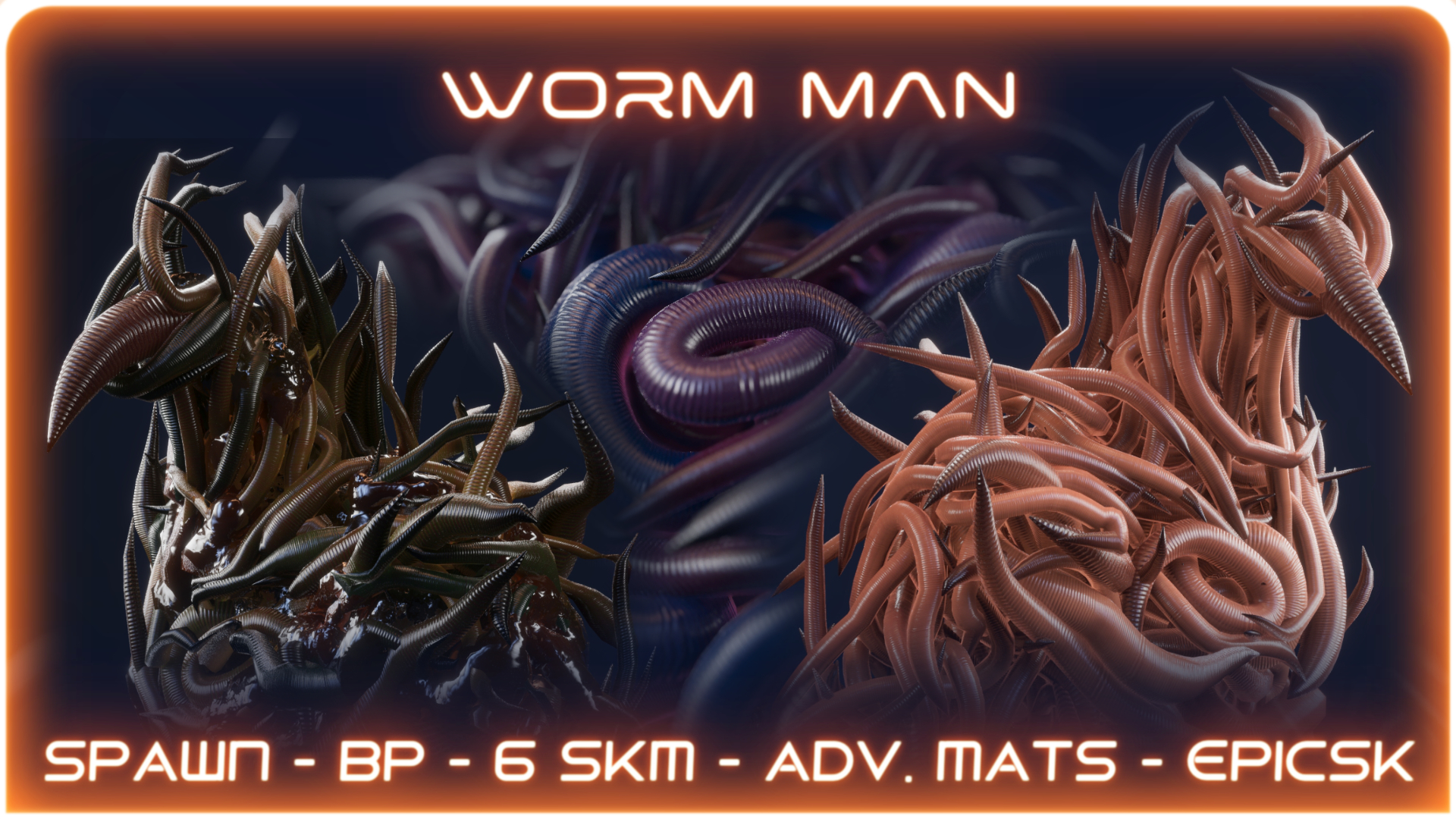 Worm Man, a humanoid creature of worms swarm with advanced material for ...
