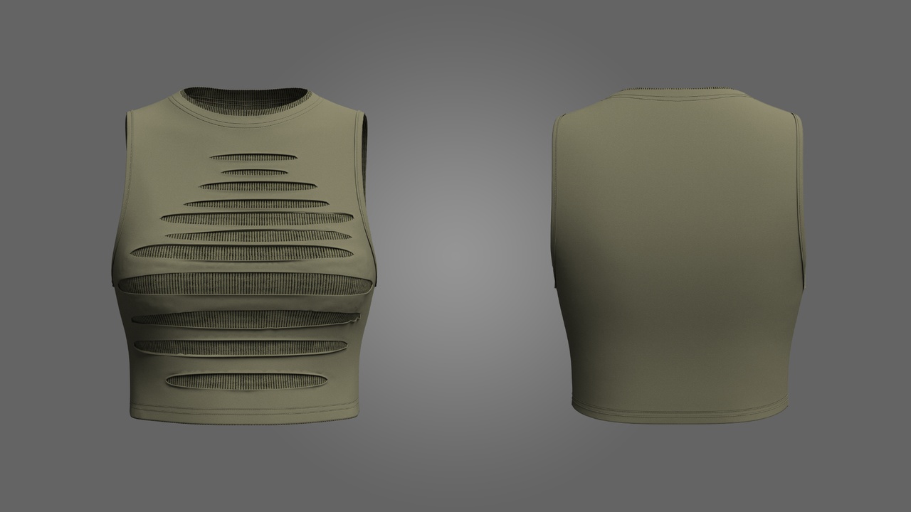 Media 1 for listing Ripped Crop Top