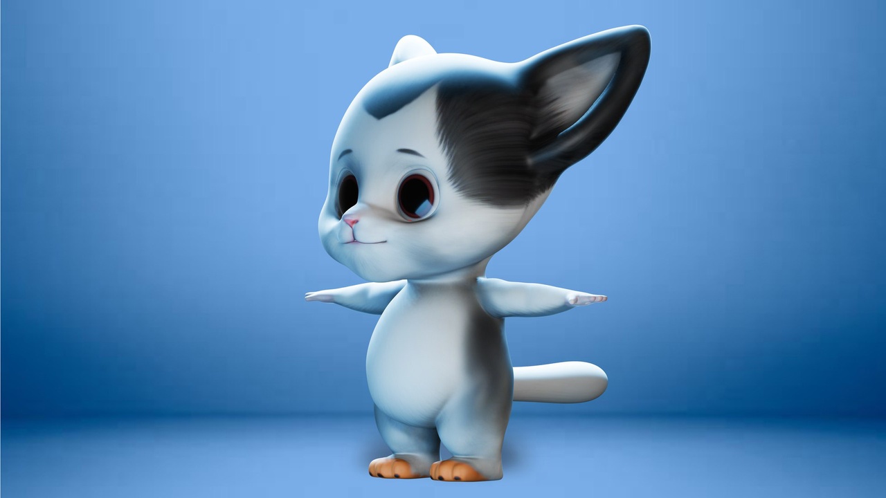 Media 1 for listing Cat Rigged For Unreal , Maya, and Unity