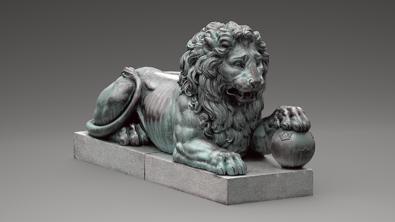 Media 1 for listing Bronze Lion Statue