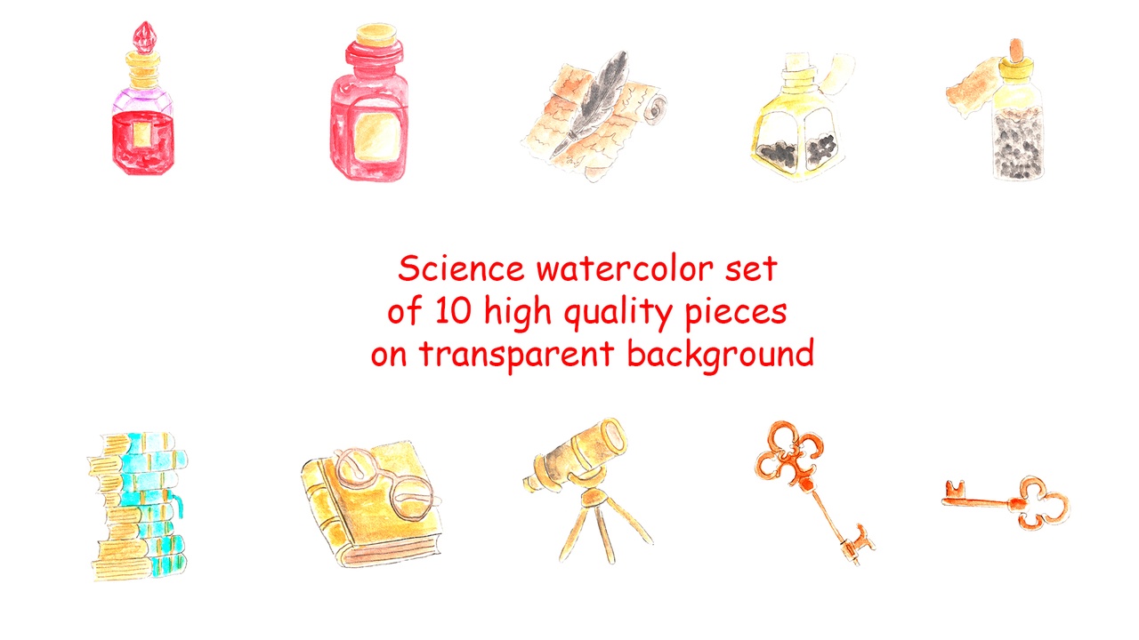Media 1 for listing Watercolor Science Set 10 pcs 8
