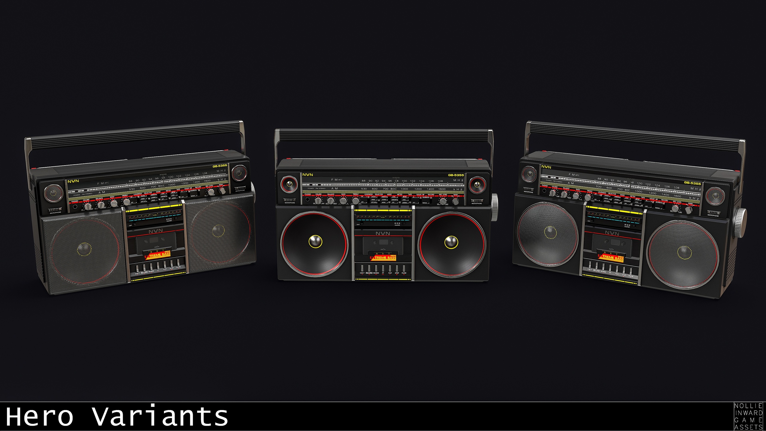 商品 80s Boombox A Black Clean - Hero Prop 的媒体 1